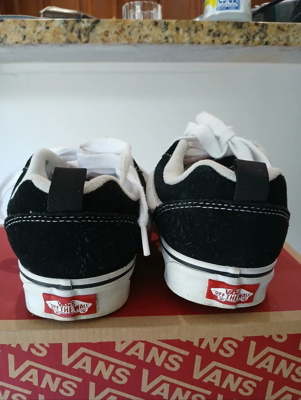 Vans Black and White Low Top Sneakers